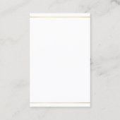 Elegant, stijlvol design, modern, gouden vormgevin visitekaartje (Achterkant)