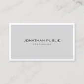 Elegant stijlvol design Modern Grey White Minimali Visitekaartje (Voorkant)