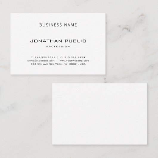 Elegant stijlvol design, modern, professioneel des visitekaartje (Voorkant / Achterkant)