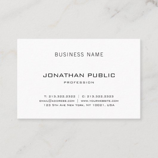 Elegant stijlvol design, modern, professioneel des visitekaartje (Voorkant)