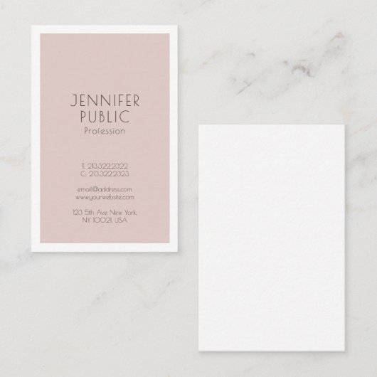 Elegant stijlvol design, professioneel design, mod visitekaartje (Voorkant / Achterkant)