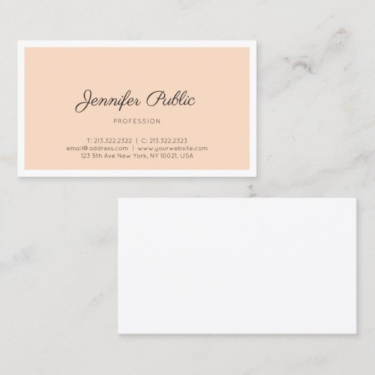 Elegant stijlvol design, professioneel, modern visitekaartje (Voorkant / Achterkant)