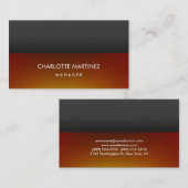 Elegant stijlvol, donker Oranje grijs Visitekaartje (Voorkant / Achterkant)