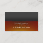 Elegant stijlvol, donker Oranje grijs Visitekaartje (Achterkant)