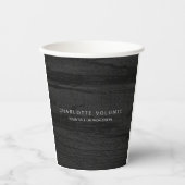 Elegant stijlvol, donkergrijs, professionele kunst papieren bekers (Voorkant)
