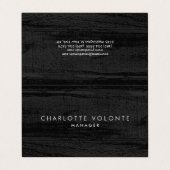 Elegant stijlvol, donkergrijs, professionele kunst visitekaartje (Buitenkant ongevouwen)