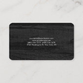 Elegant stijlvol, donkergrijs, professionele kunst visitekaartje (Achterkant)