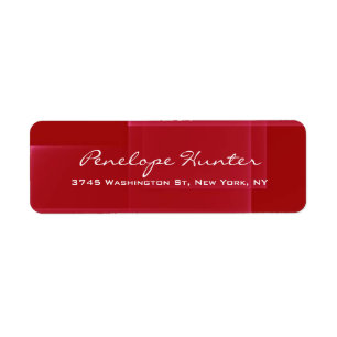 Elegant stijlvol, donkerrood handschrift etiket