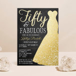 Elegant stijlvol dress | Vijftig jaar en feestdag Folie Uitnodiging<br><div class="desc">Viel in stijl met deze trendy en elegante echte folie drukte op de 50e uitnodigingen van de Dag van de Zeerdag. Het ontwerp is gemakkelijk te personaliseren en uw gasten zullen enthousiast zijn wanneer zij deze stijlvolle uitnodigingen ontvangen.</div>