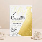 Elegant stijlvol dress | Vijftig jaar en feestdag Folie Uitnodiging