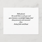 Elegant stijlvol, eenvoudig aangepast fotocollage briefkaart (Achterkant)