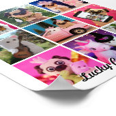 Elegant stijlvol, eenvoudig aangepast fotocollage poster (Hoek)