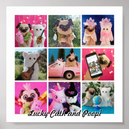 Elegant stijlvol, eenvoudig aangepast fotocollage poster