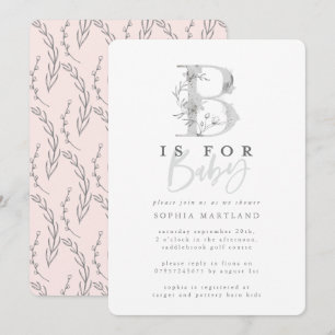Elegant stijlvol eenvoudig baby shower feest kaart