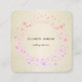Elegant stijlvol, eenvoudig, Confetti Vierkante Visitekaartje (Voorkant)
