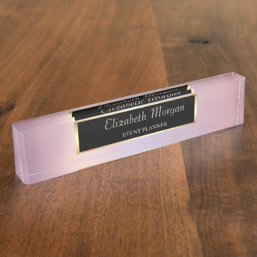 Elegant stijlvol, eenvoudig goud Lijst Naambordje (Zijkant)