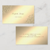 Elegant stijlvol, eenvoudig goud, Stippen Visitekaartje (Voorkant / Achterkant)