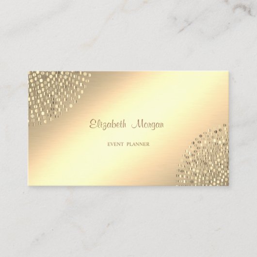 Elegant stijlvol, eenvoudig goud, Stippen Visitekaartje (Voorkant)