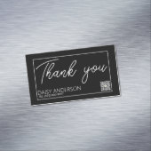 Elegant stijlvol Eenvoudig met witte langwerpige B Magnetisch Visitekaartje (Voorbeeld)