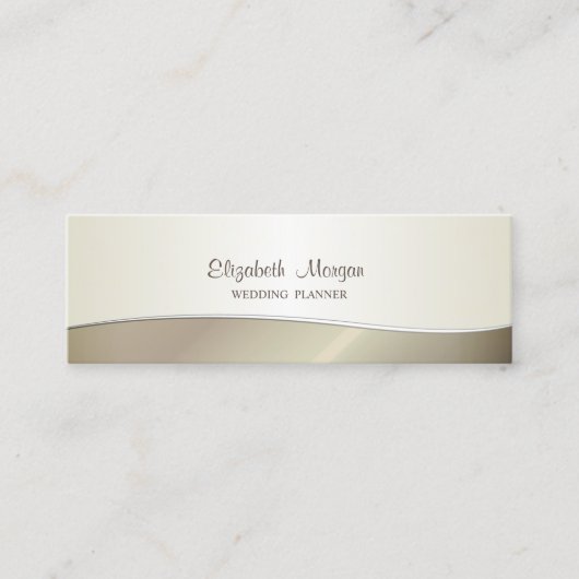 Elegant Stijlvol Eenvoudig Mini Visitekaartje (Voorkant)