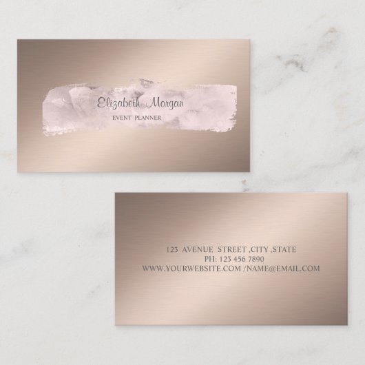 Elegant stijlvol, eenvoudig, verflijn visitekaartje (Voorkant / Achterkant)