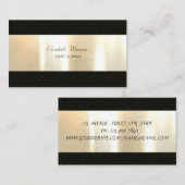 Elegant stijlvol, eenvoudig, zwart, Faux Gold Visitekaartje (Voorkant / Achterkant)