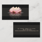 Elegant stijlvol, eenvoudig, zwart Lotus Visitekaartje (Voorkant / Achterkant)