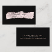 Elegant stijlvol, eenvoudig, zwart, verflijn visitekaartje (Voorkant / Achterkant)