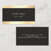 Elegant stijlvol, eenvoudig, zwart visitekaartje (Voorkant / Achterkant)