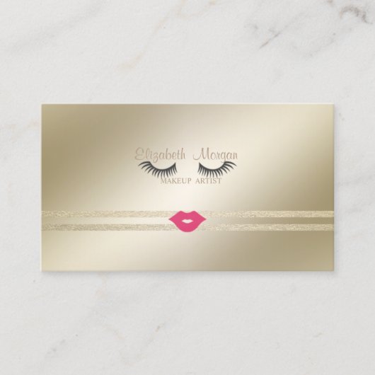 Elegant stijlvol, elastisch gestreept, as, lips visitekaartje (Voorkant)