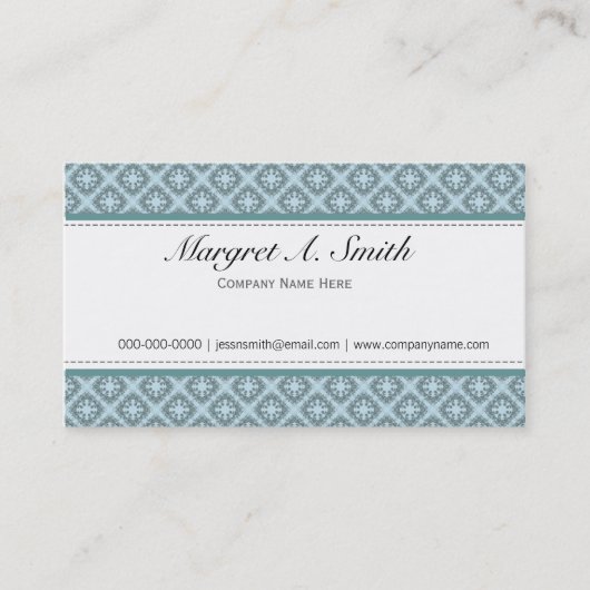 Elegant, stijlvol en klassiek patroon visitekaartje (Voorkant)