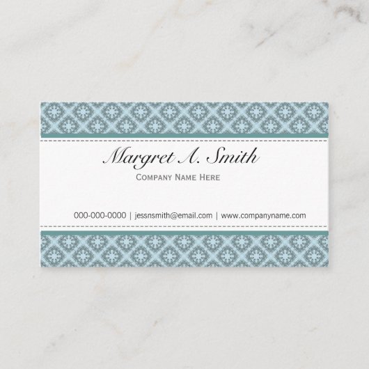 Elegant, stijlvol en klassiek patroon visitekaartje (Voorkant)