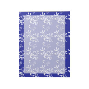 elegant, stijlvol en klassiek wit damast patroon notitieblok