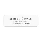 Elegant stijlvol en modern huwelijkskoppel eenvoud etiket (Voorkant)