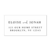 Elegant stijlvol en modern huwelijkskoppel eenvoud rubberstempel (Afrduk)