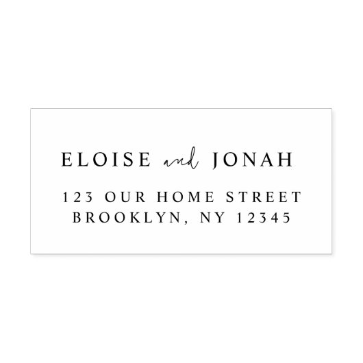 Elegant stijlvol en modern huwelijkskoppel eenvoud rubberstempel (Afrduk)