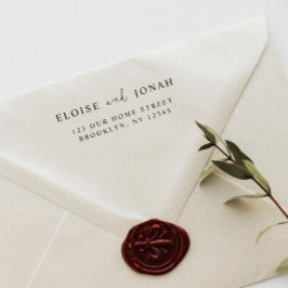 Elegant stijlvol en modern huwelijkskoppel eenvoud rubberstempel