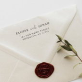 Elegant stijlvol en modern huwelijkskoppel eenvoud rubberstempel