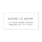 Elegant stijlvol en modern huwelijkskoppel eenvoud zelfinktende stempel (Design)