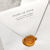 Elegant stijlvol en modern huwelijkskoppel eenvoud  zelfinktende stempel