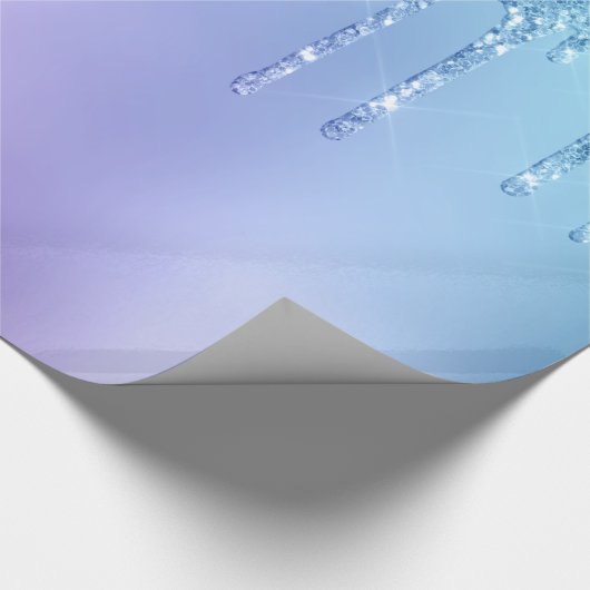 Elegant, stijlvol en paars glitter druppelaar cadeaupapier (Hoek)