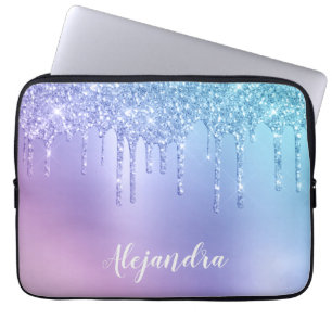 Elegant, stijlvol en paars glitter druppelaar laptop sleeve