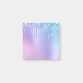 Elegant, stijlvol en paars glitter druppelaar post-it® notes (Voorkant)