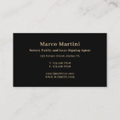 Elegant stijlvol en professioneel visitekaartje (Achterkant)