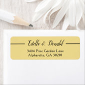 Elegant Stijlvol Faux Gold Bruiloft Retouradres Etiket (Insitu)