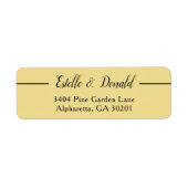 Elegant Stijlvol Faux Gold Bruiloft Retouradres Etiket (Voorkant)
