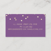 Elegant stijlvol, Faux Gold Confetti, mixer Visitekaartje (Achterkant)