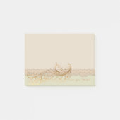 Elegant stijlvol, Faux Gold Feather-gepersonalisee Post-it® Notes (Voorkant)
