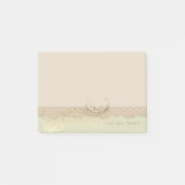Elegant stijlvol, Faux Gold Feather-gepersonalisee Post-it® Notes (Voorkant)