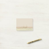 Elegant stijlvol, Faux Gold Feather-gepersonalisee Post-it® Notes (Op bureau)